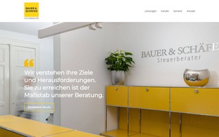 Projekt Website Bauer &amp; Schäfer Websiteansicht Desktop