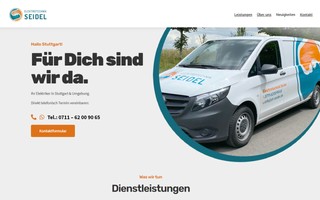 Projekt Website Elektrotechnik Seidel Websiteansicht Desktop
